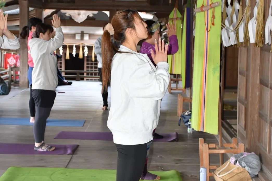 今日開催された神社yoga⛩️