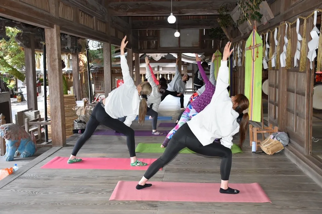 今日開催された神社yoga⛩️